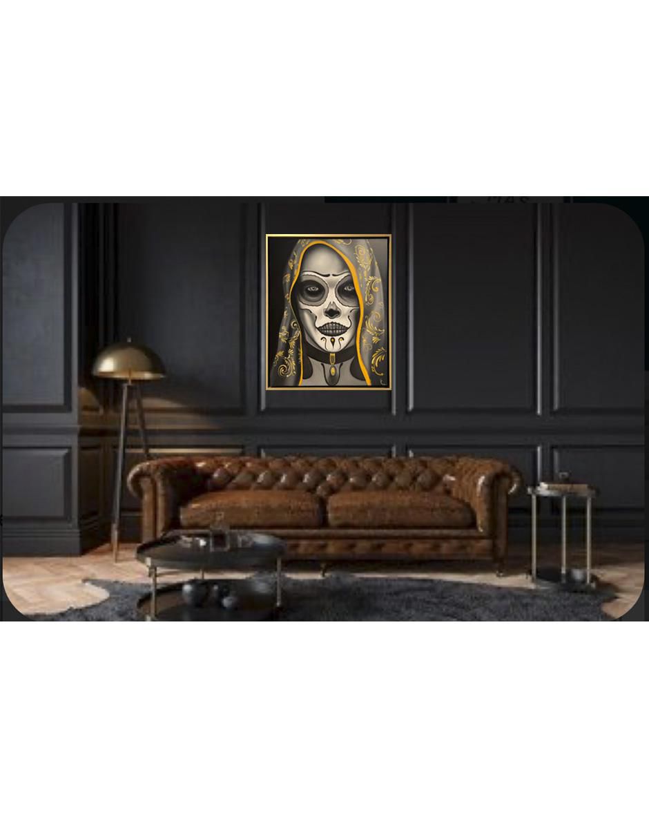 Pintura Catrina técnica óleo 4