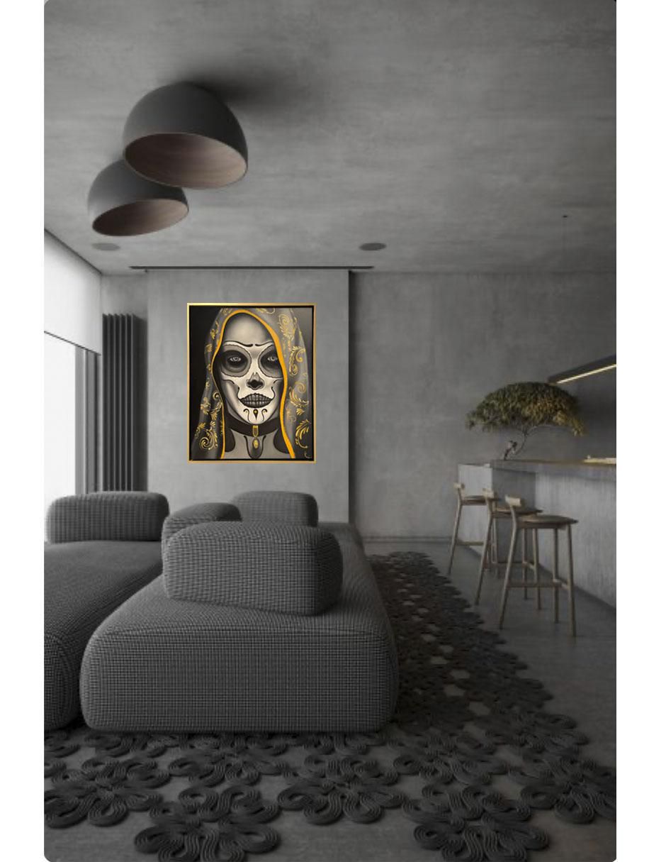 Pintura Catrina técnica óleo 5