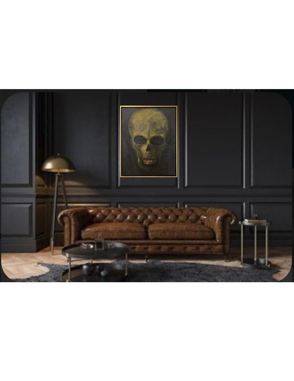 Pintura Skull técnica mixta Calaveras 3