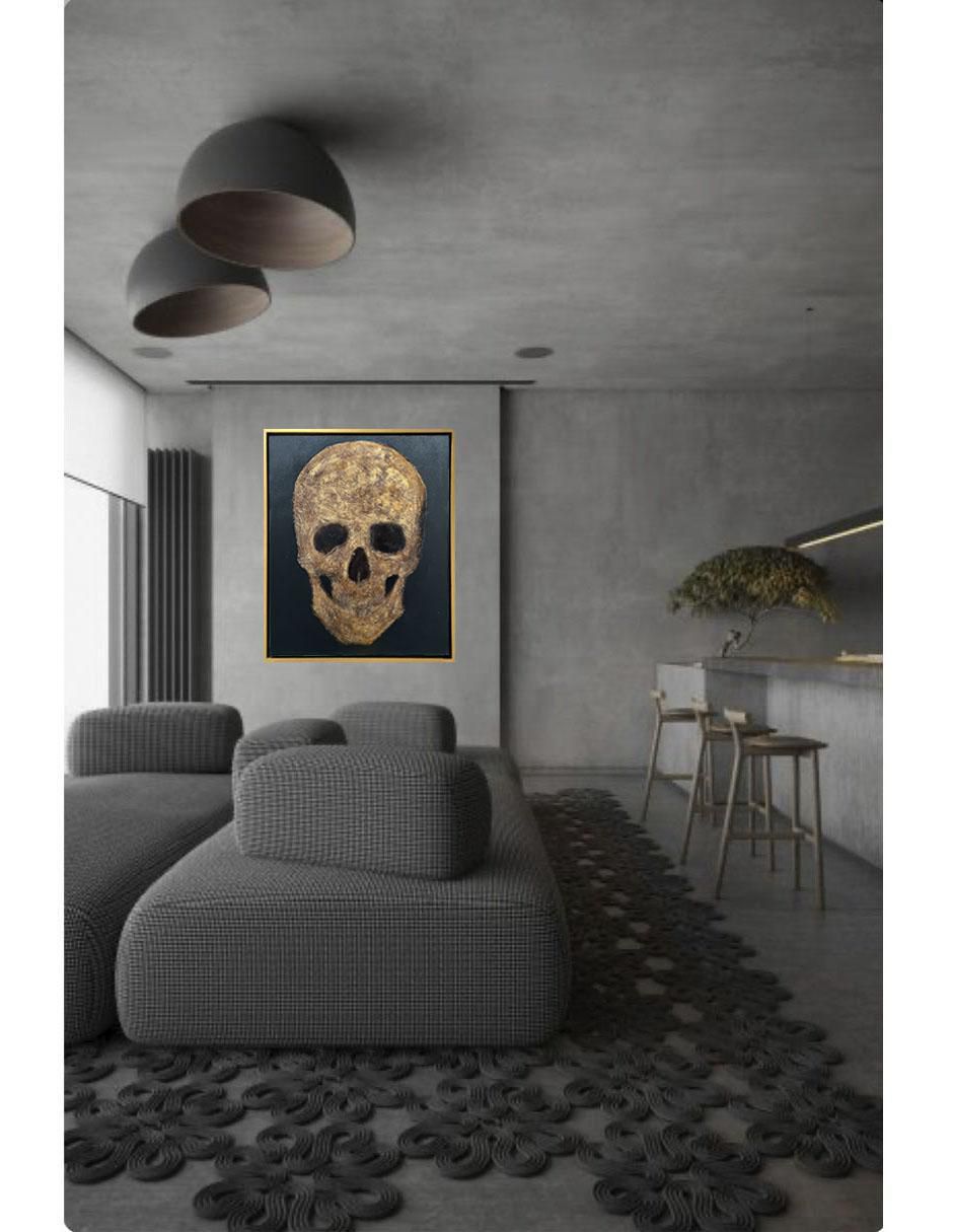 Pintura Skull técnica mixta 4