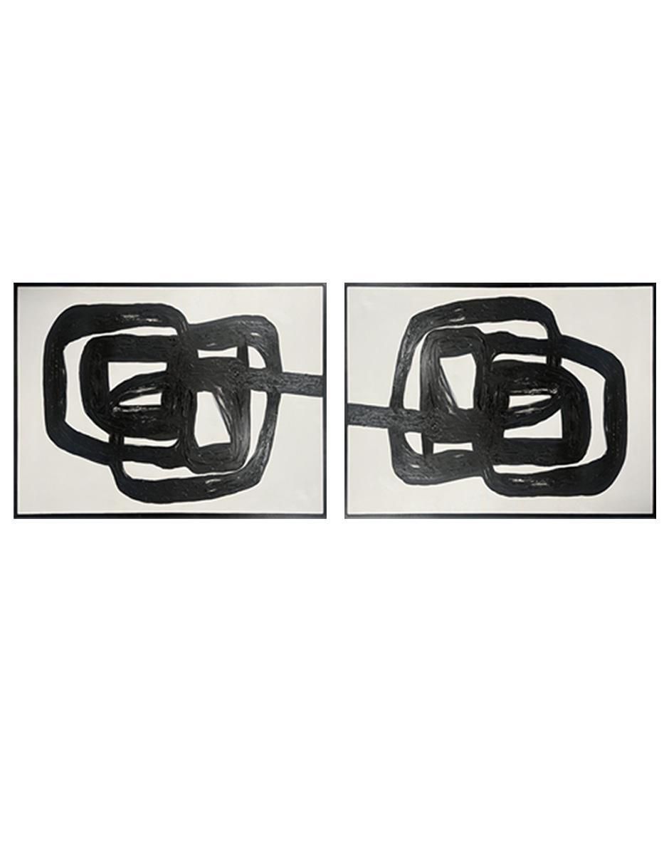 Set pinturas técnica mixta Black & White