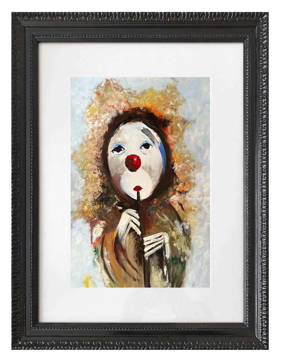 Pintura Payasito técnica acrílico