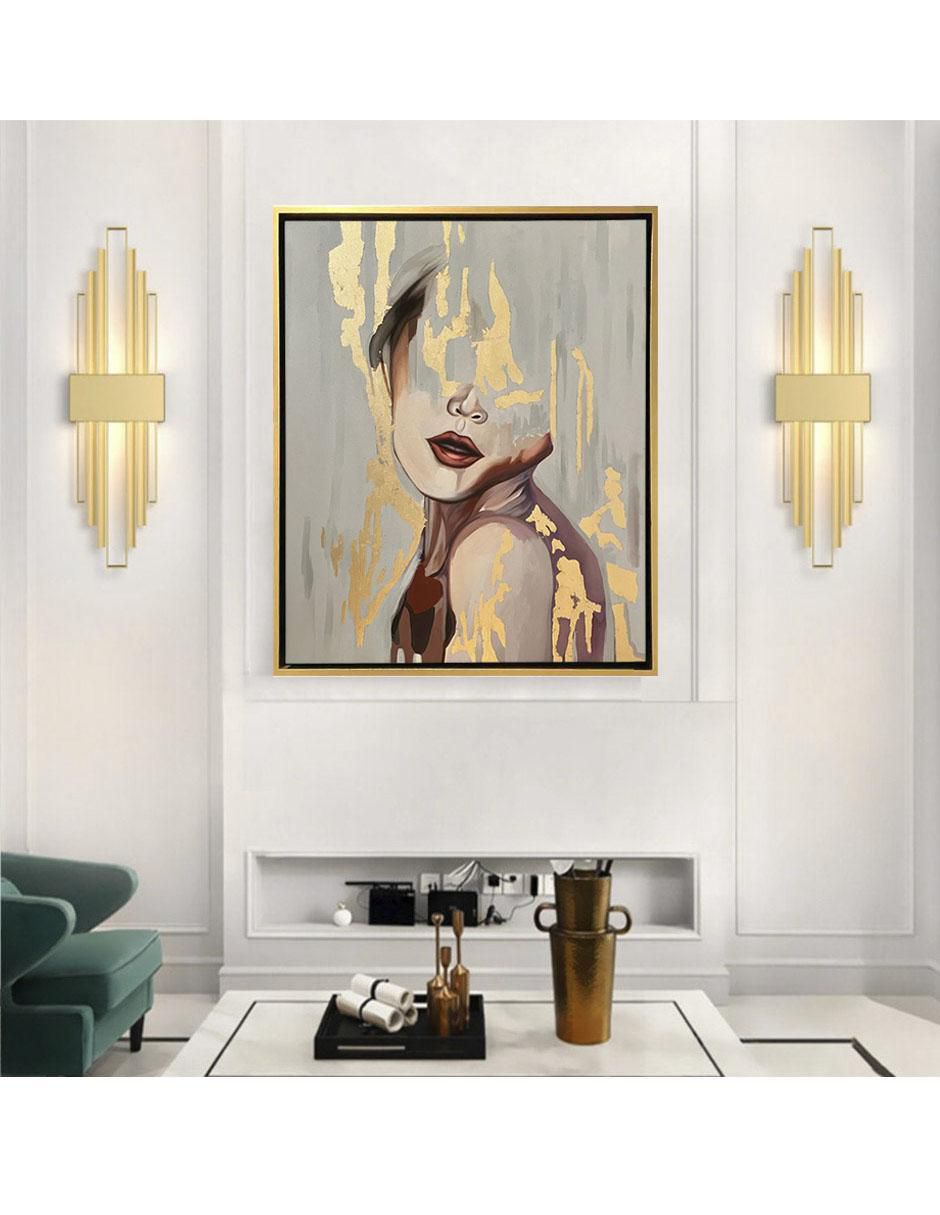 Pintura Mujer de Oro técnica mixta 2