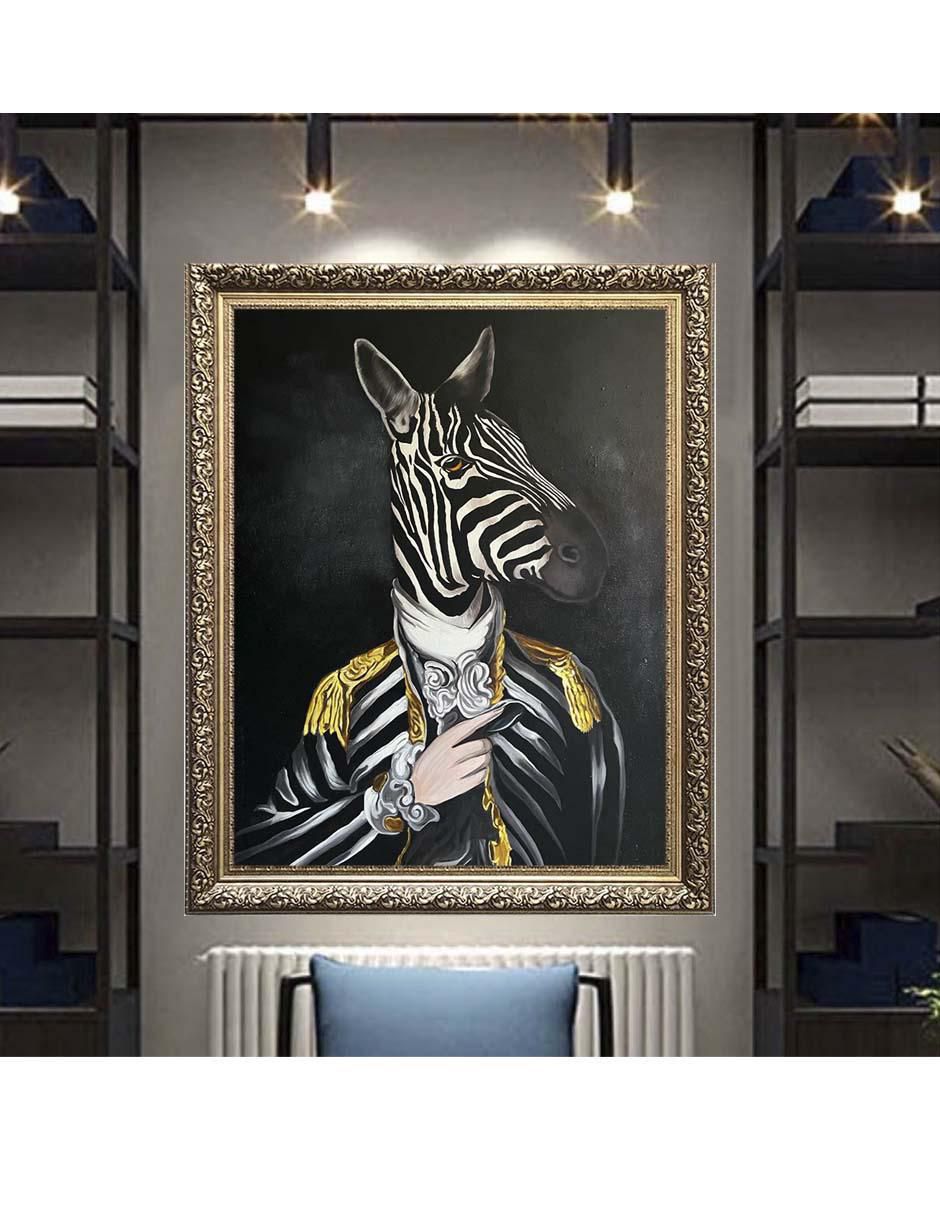 Pintura Lord Zebra técnica óleo 2