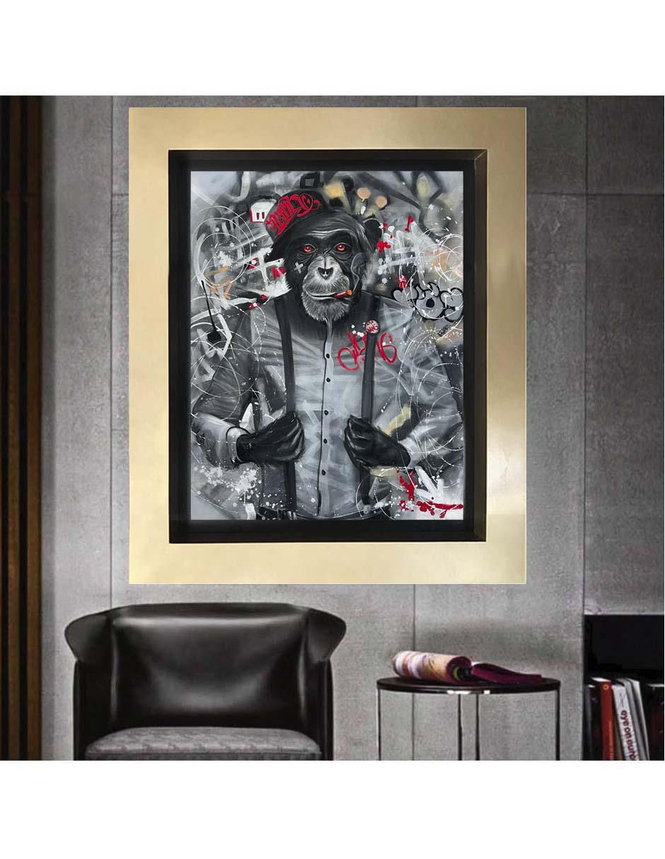 Pintura Go Weeda técnica mixta 2