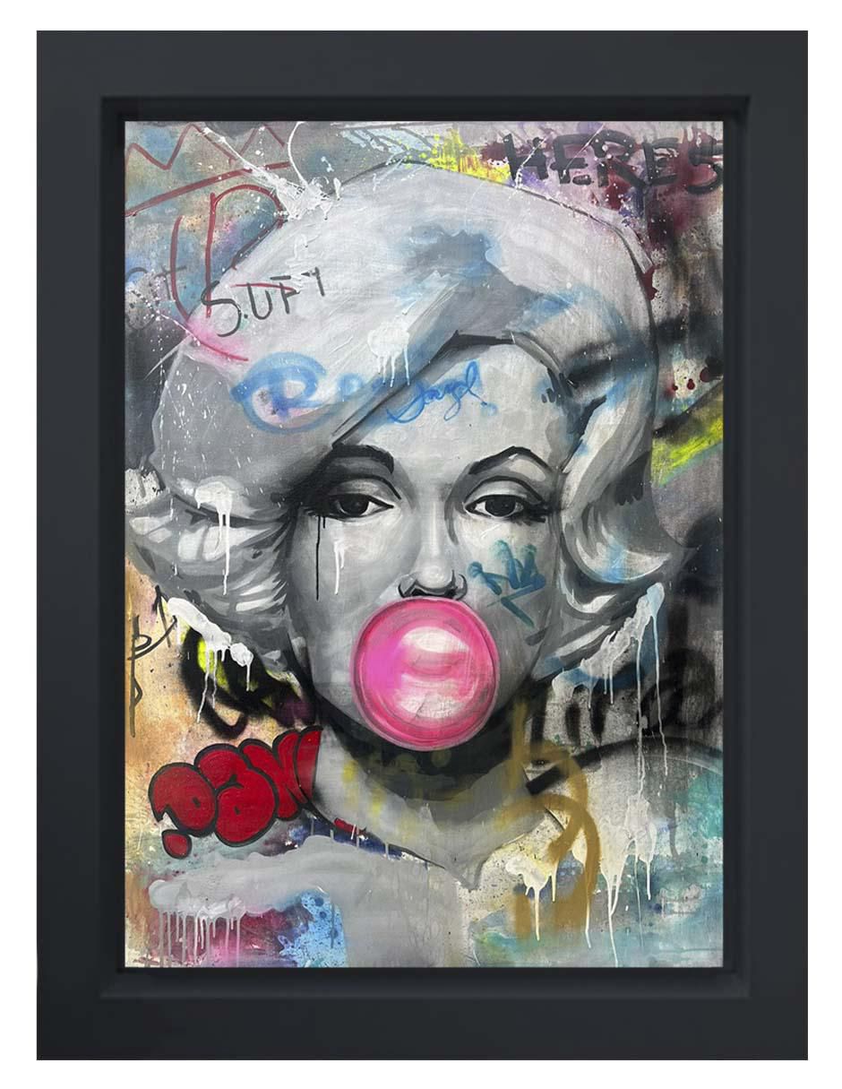 Pintura Marilyn Monroe técnica mixta