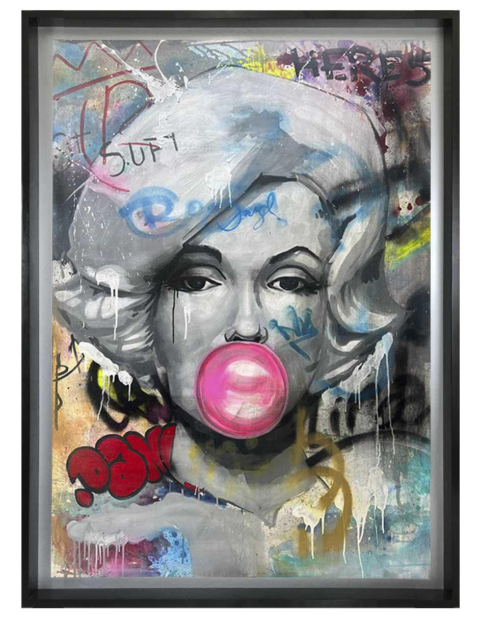 Pintura Marilyn Monroe técnica mixta