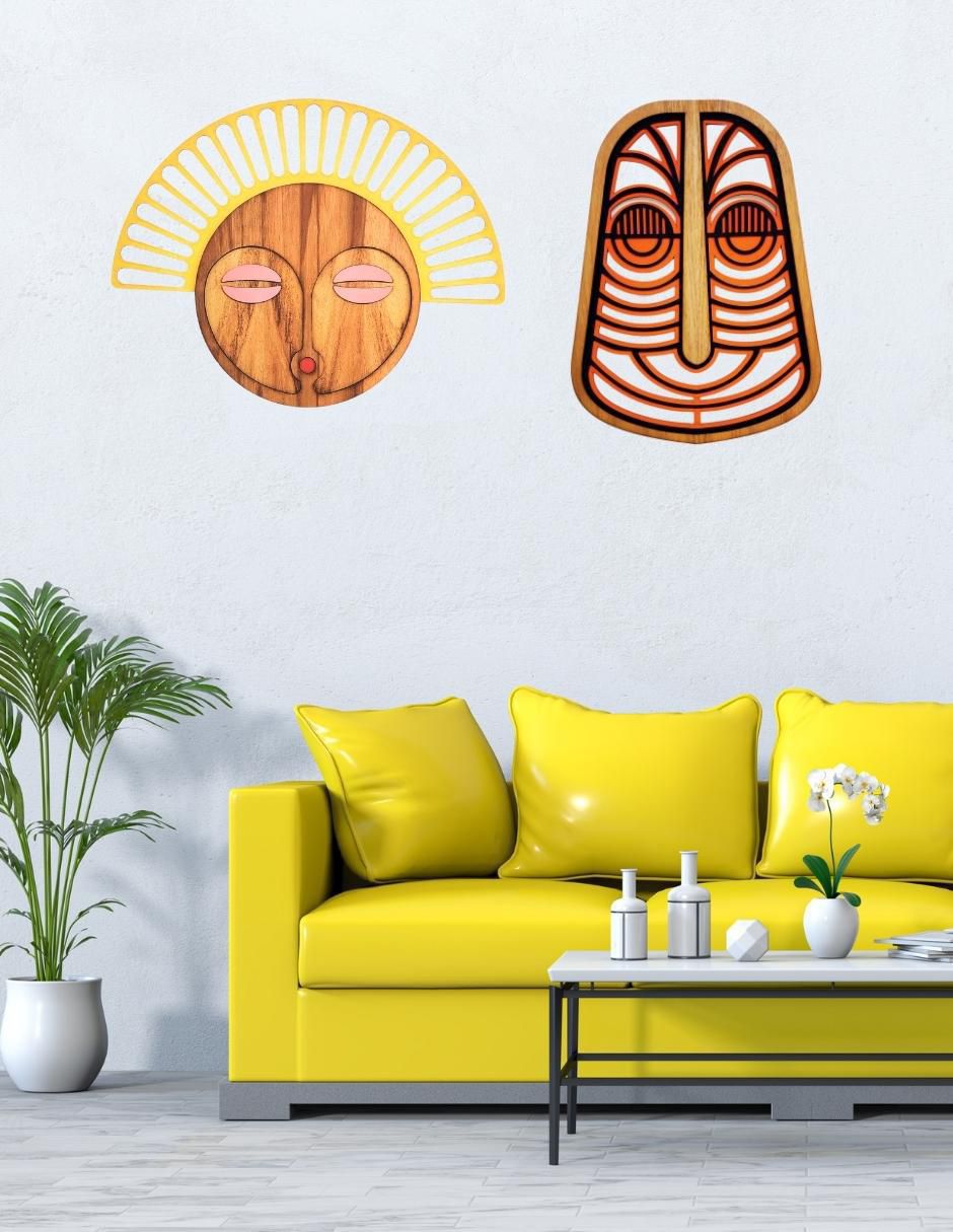 Accesorio decorativo arte africano 7