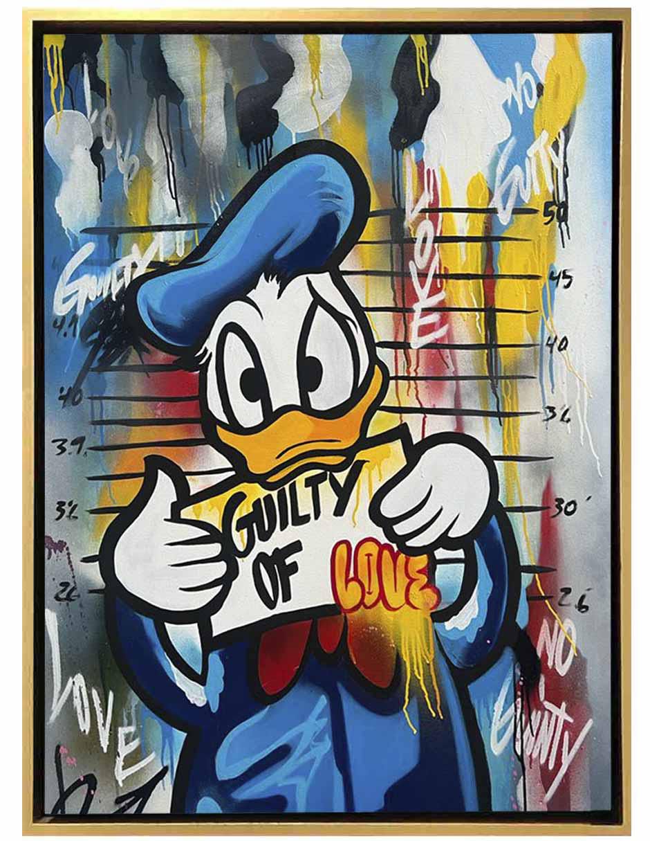 Pintura GuilT of Love técnica mixta Donald