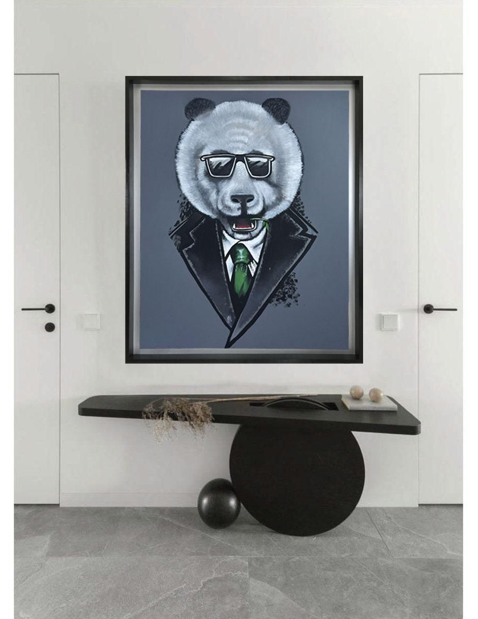 Pintura Mr. Panda técnica mixta MilleniArt 4