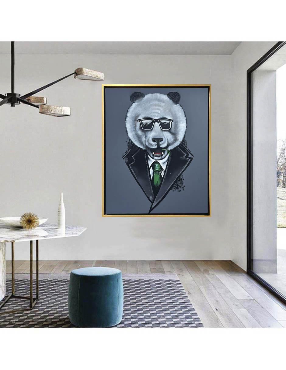 Pintura Mr. Panda técnica mixta Milleniart 2