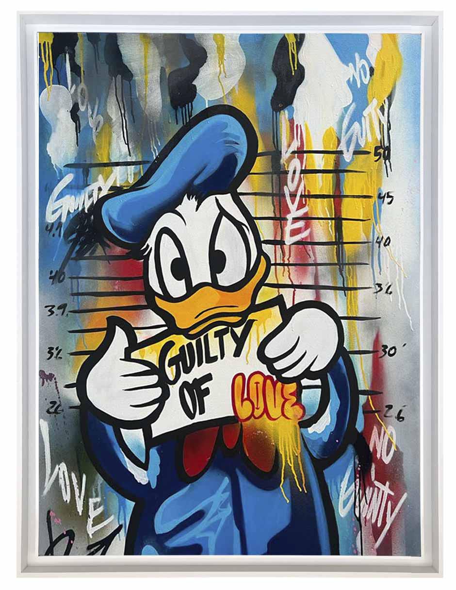 Pintura Donald técnica mixta Milleniart