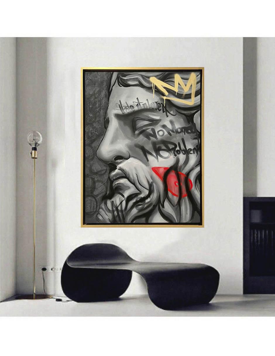 Pintura No Money No Problem técnica mixta David 2