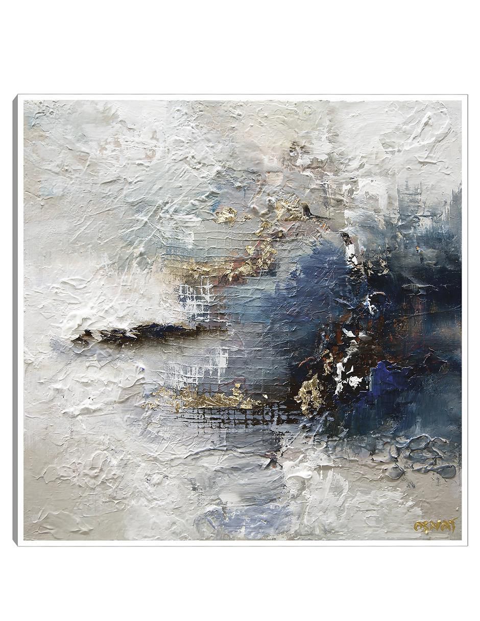 Pintura La estrella azul I técnica mixta