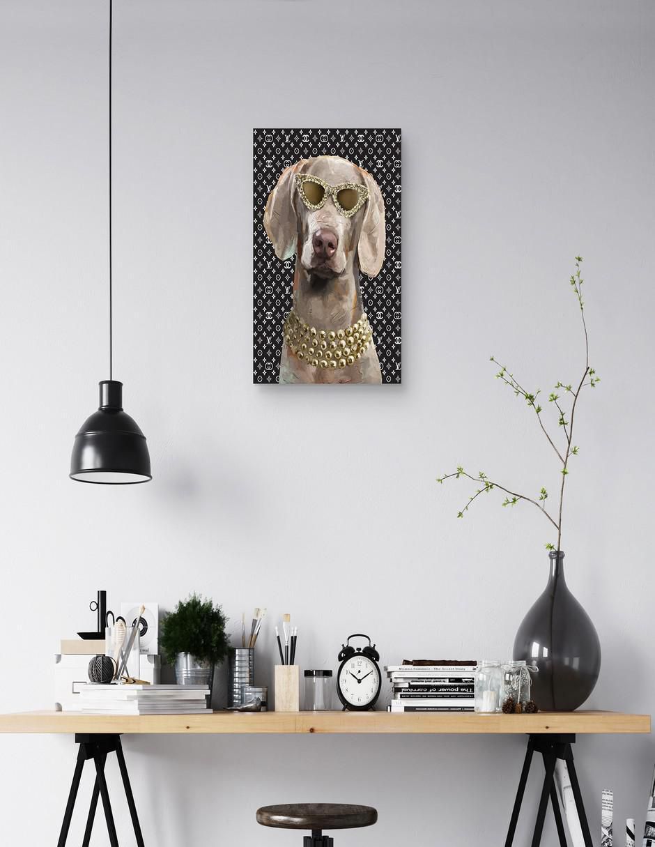 Pintura Doggie Diva II técnica mixta 2