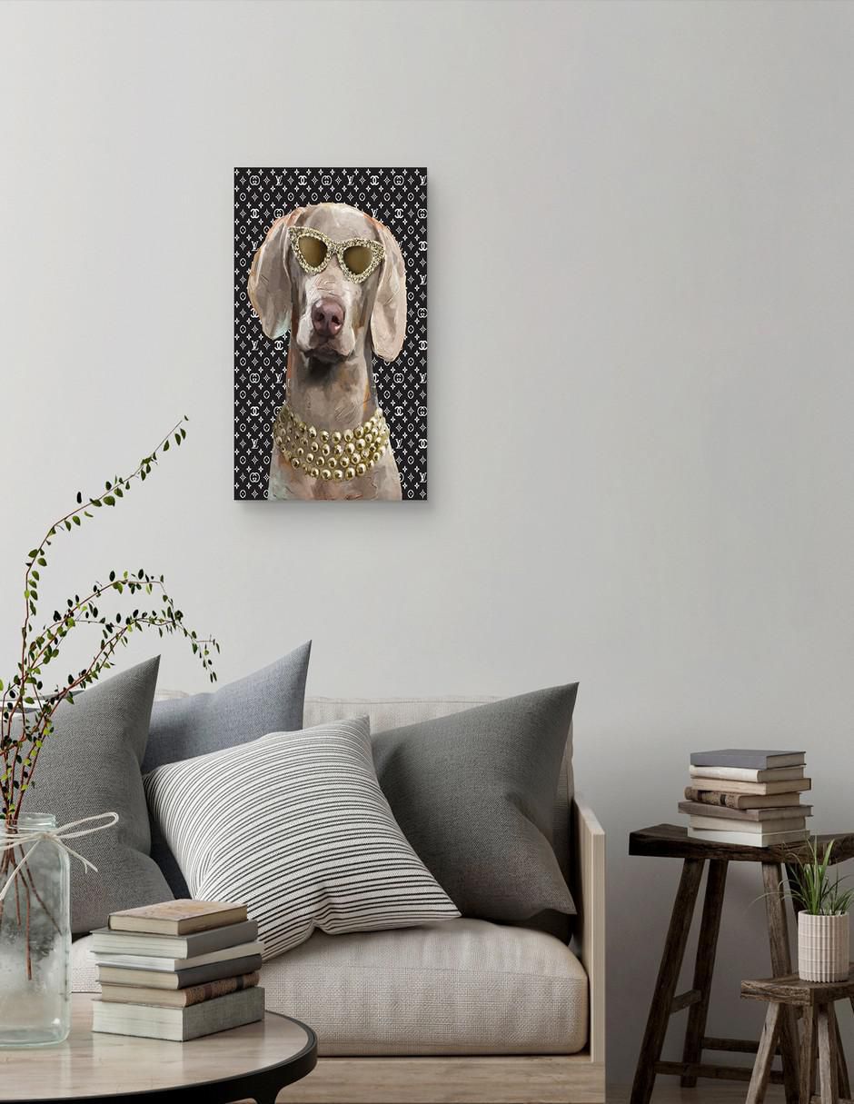 Pintura Doggie Diva II técnica mixta 3