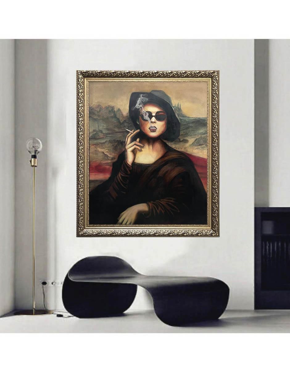 Pintura Mona Lisa técnica mixta Surrealismo 2