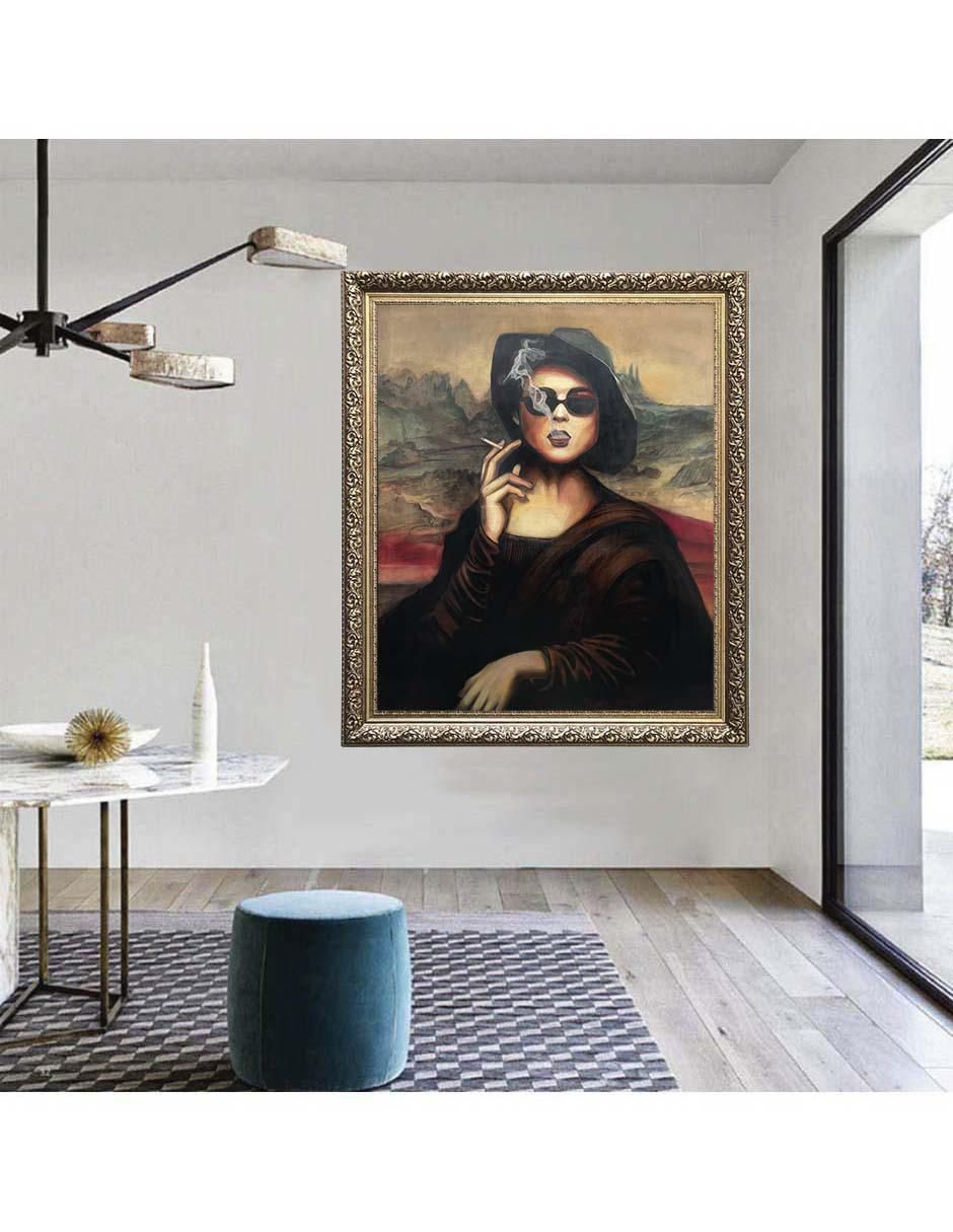 Pintura Mona Lisa técnica mixta Surrealismo 3