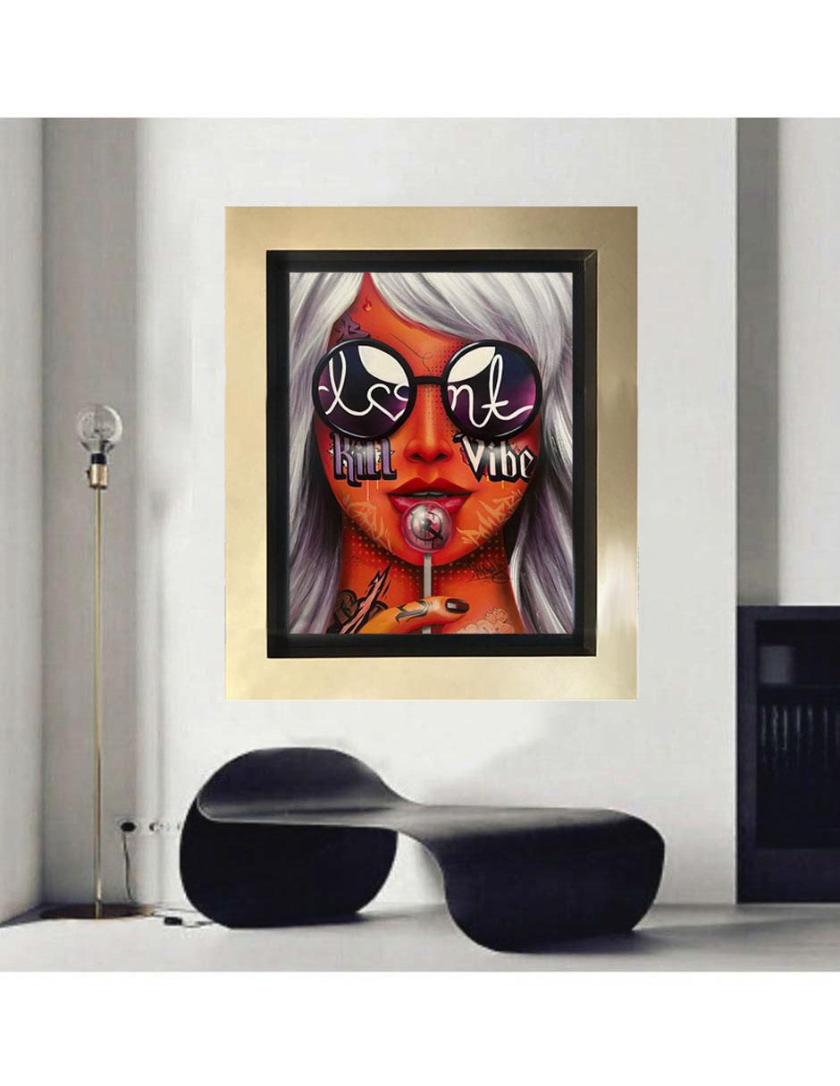 Pintura Vibe técnica mixta Arte Pop 4
