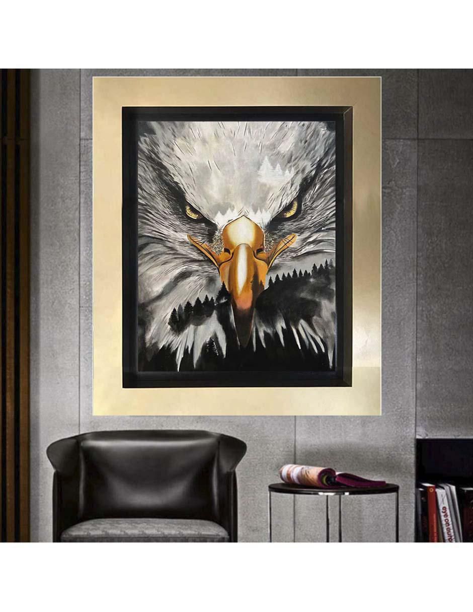 Pintura Águila En Las Montañas técnica mixta Animal Art 2