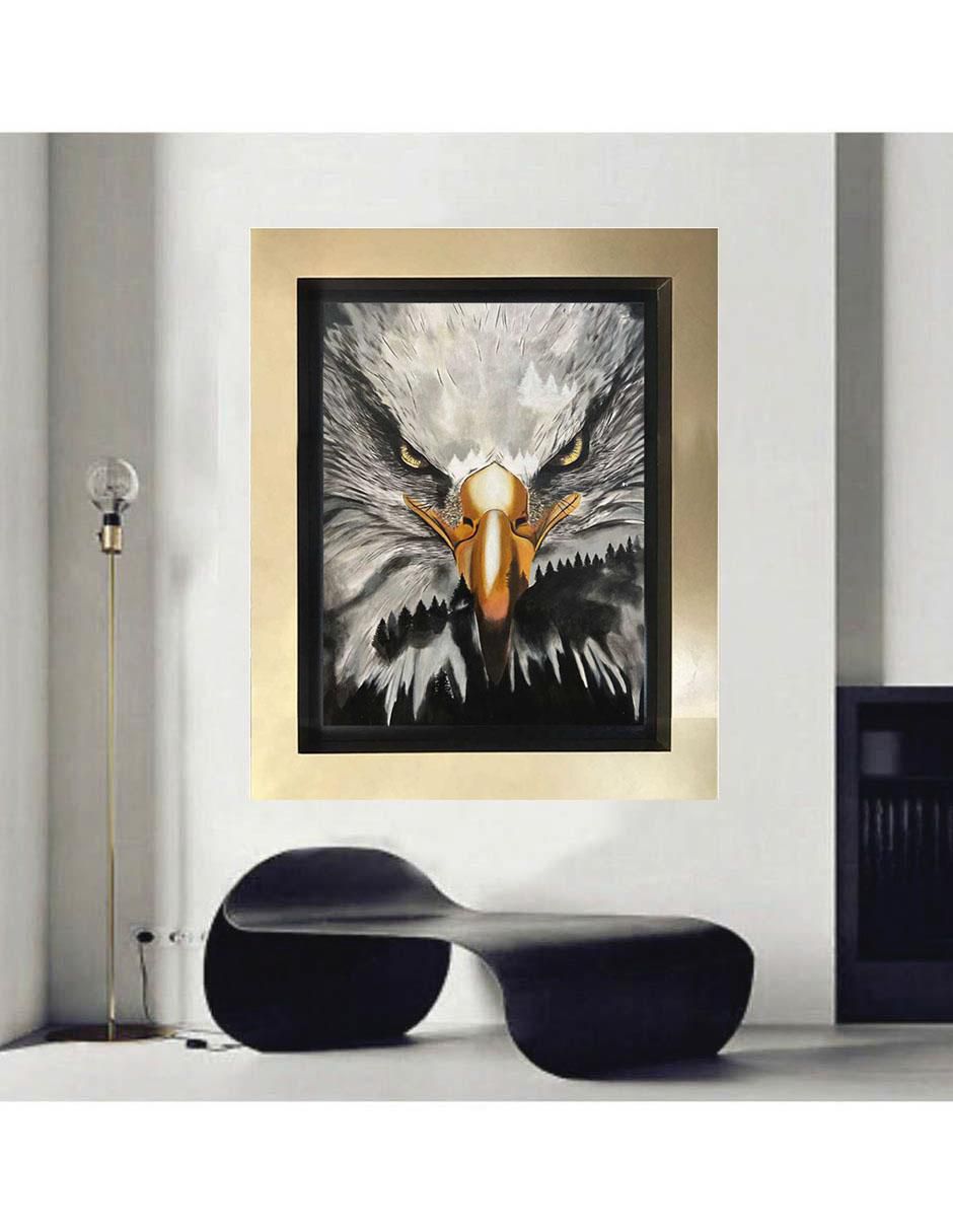 Pintura Águila En Las Montañas técnica mixta Animal Art 3