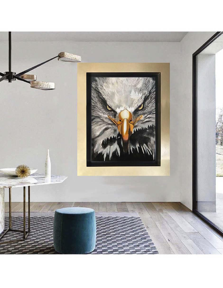 Pintura Águila En Las Montañas técnica mixta Animal Art 4