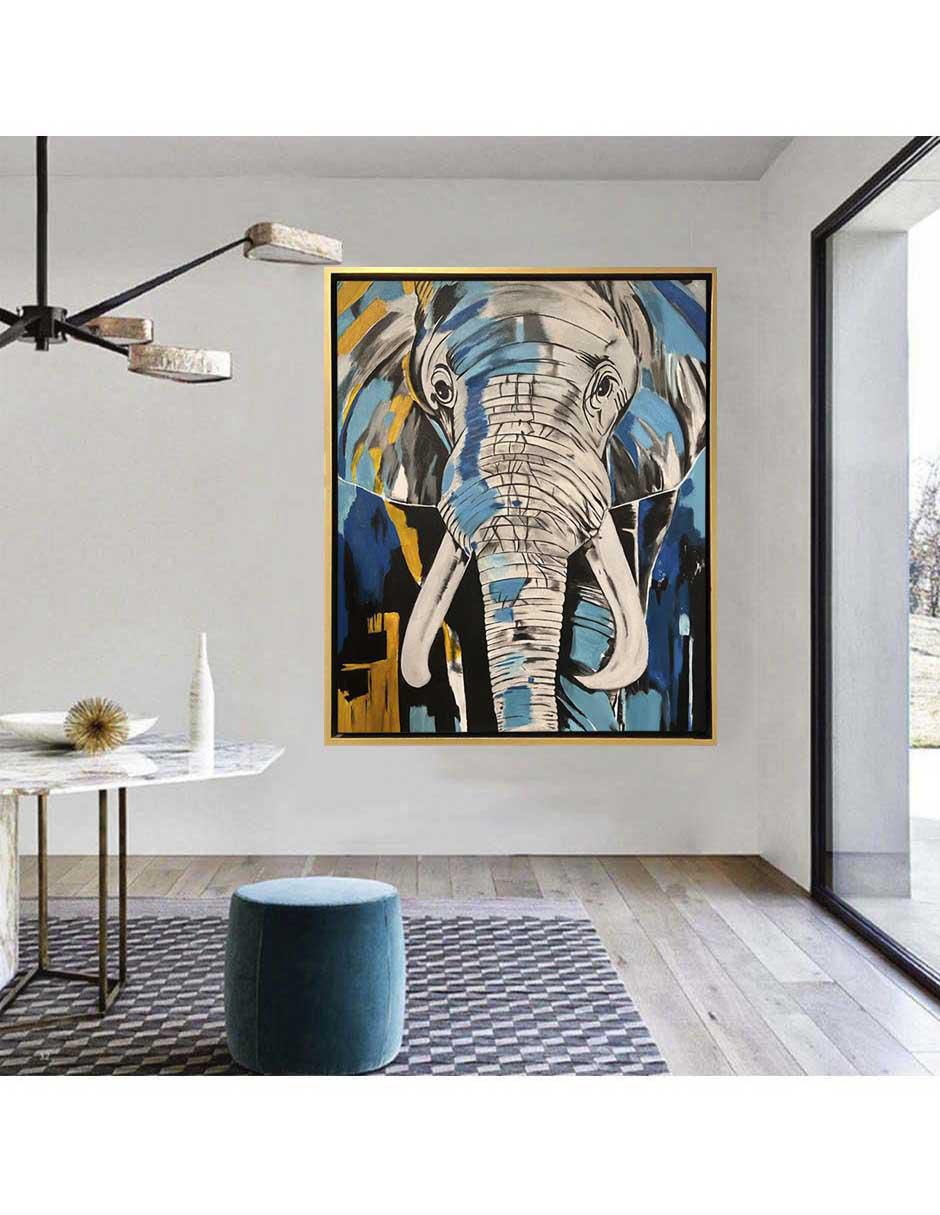 Pintura Elefante técnica acrílico AnimalArt 3