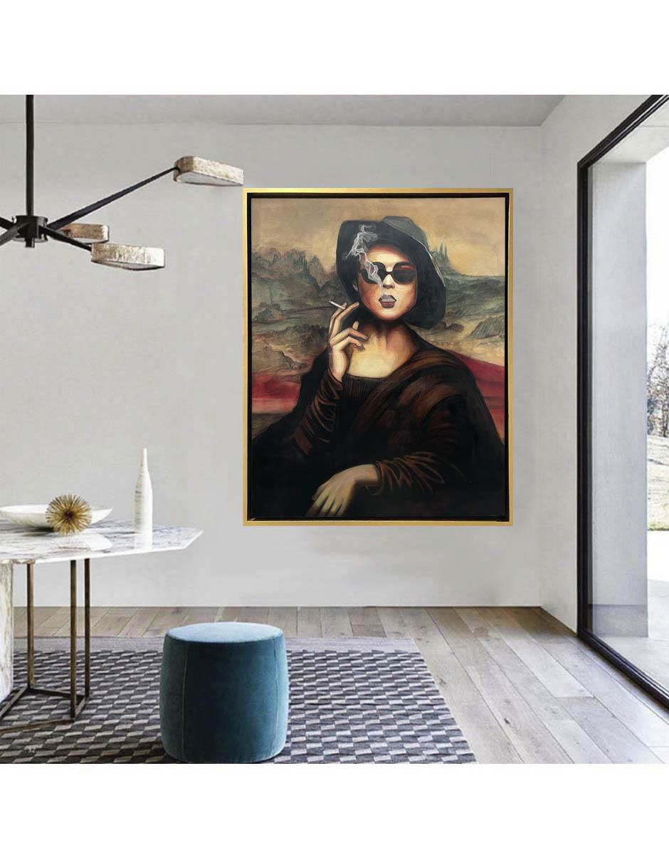Pintura Mona Lisa técnica mixta 2