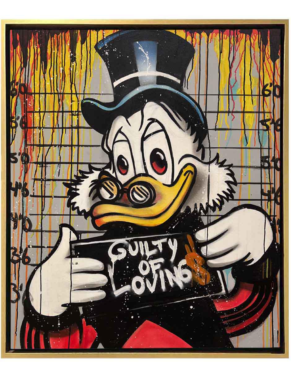Pintura Guilty of Loving técnica mixta MilleniArt