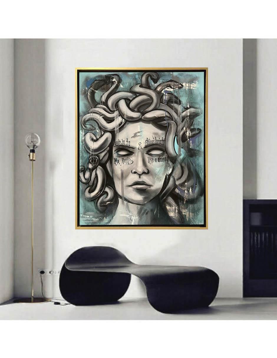 Pintura Medusa técnica mixta 2