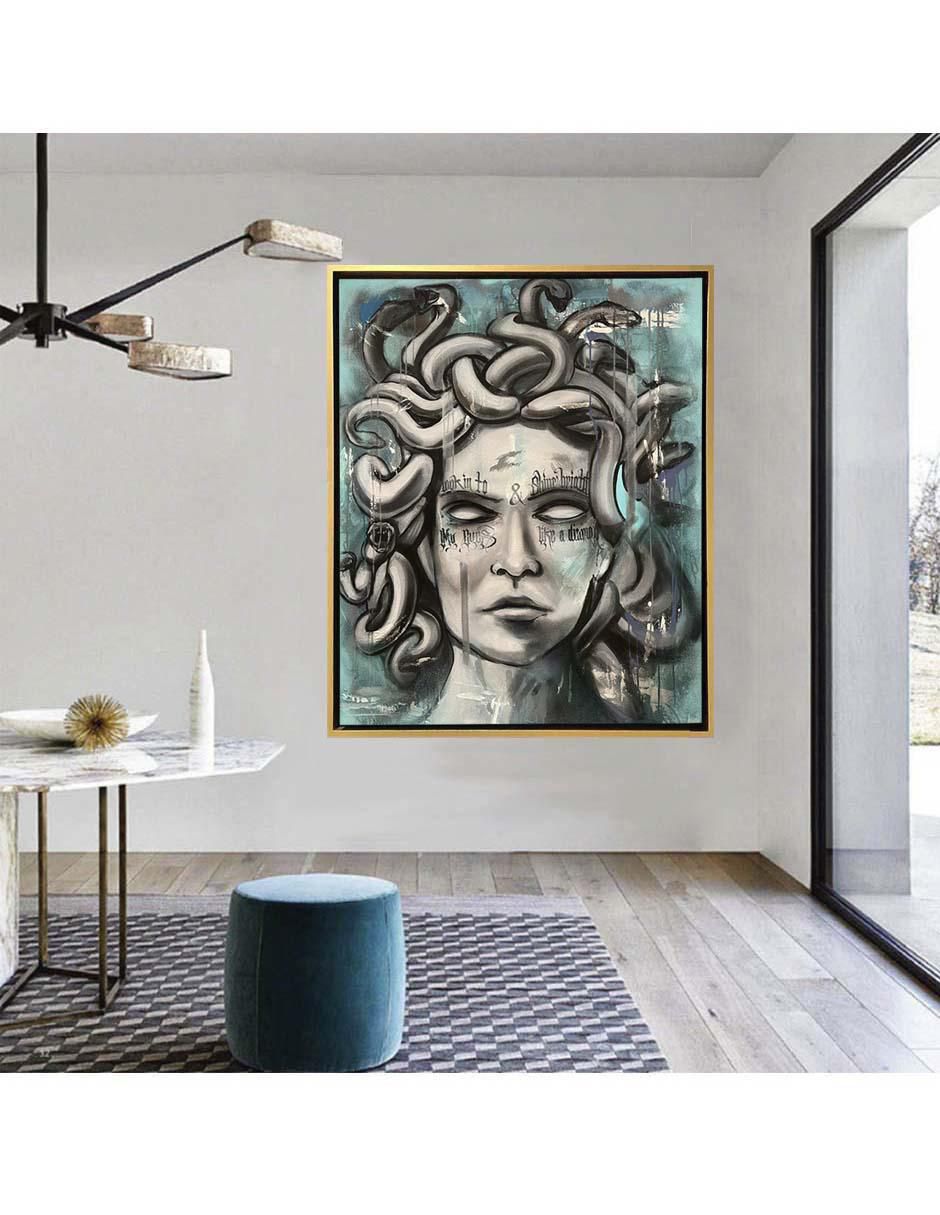 Pintura Medusa técnica mixta 3