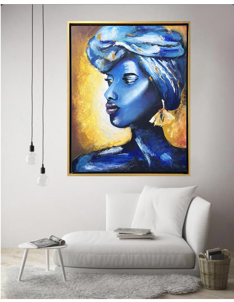 Pintura African Woman técnica mixta Africana 2