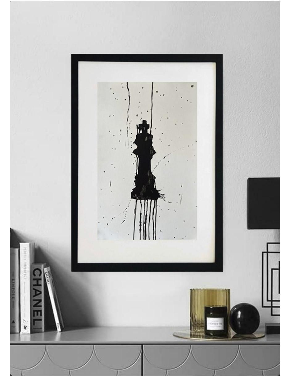 Pintura El Rey técnica acrílico Ajedrez 2