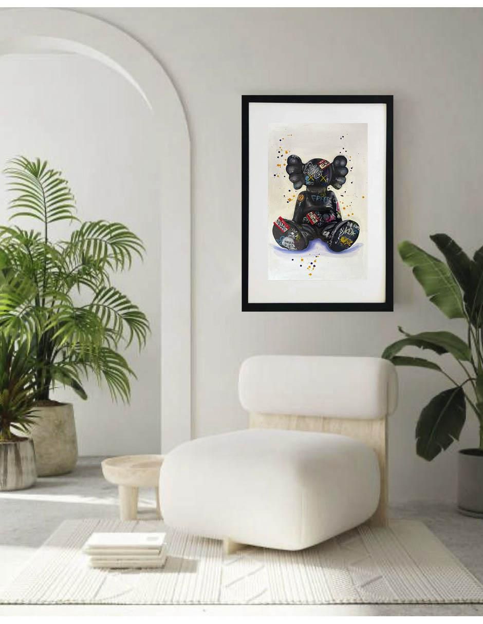 Pintura Kaws técnica mixta 3
