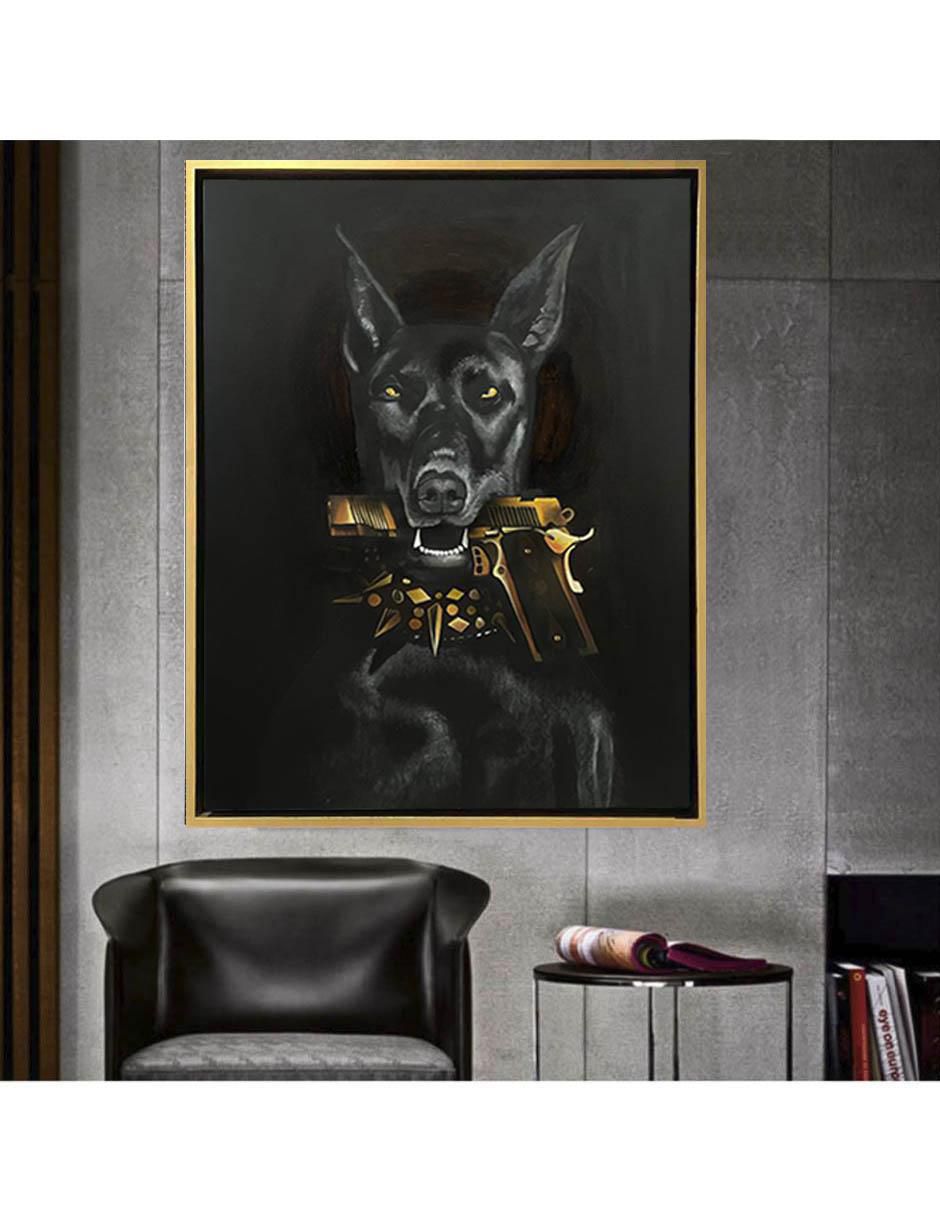 Pintura Bad Dog técnica mixta AnimalArt 4