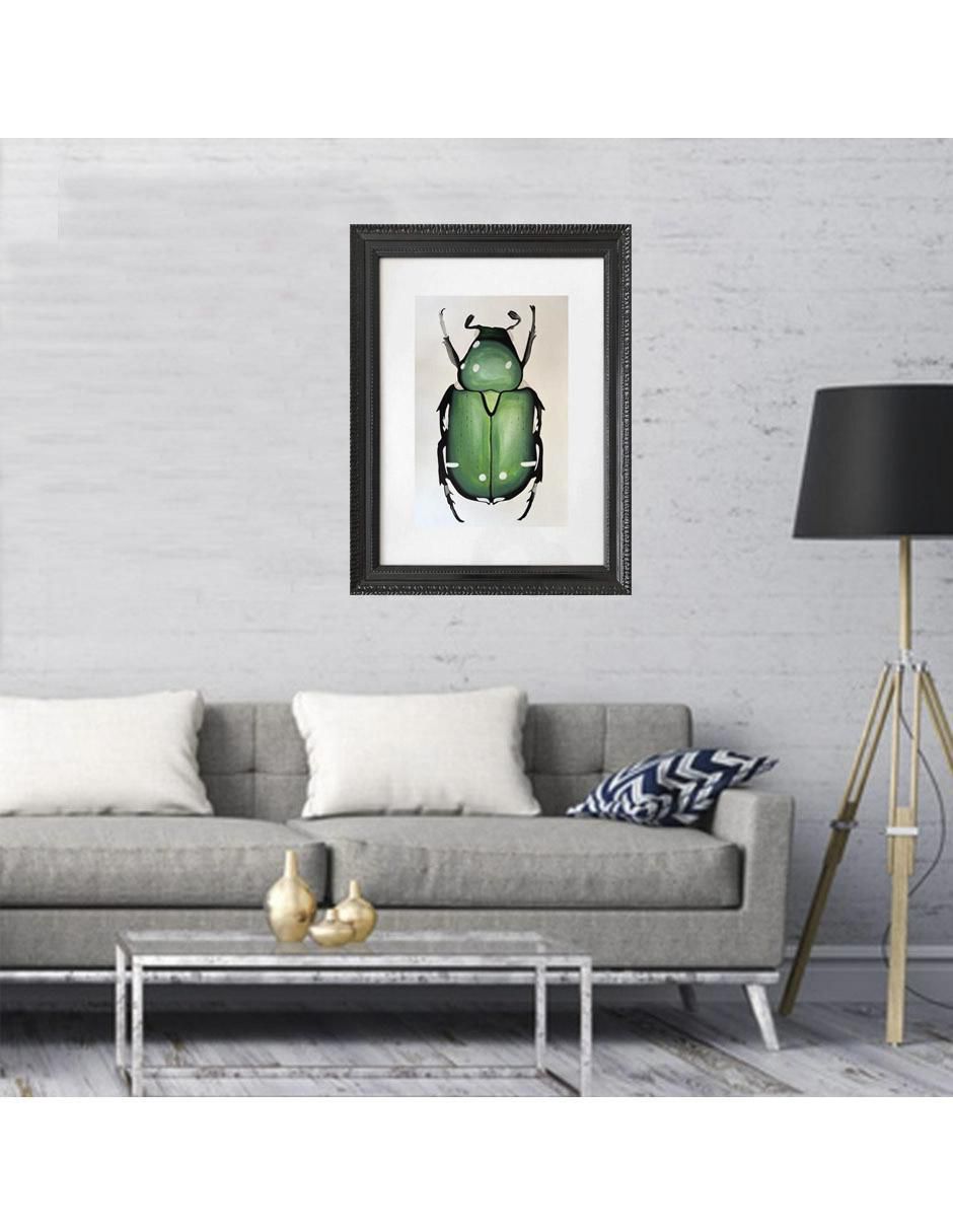 Pintura Escarabajo técnica acrílico 2
