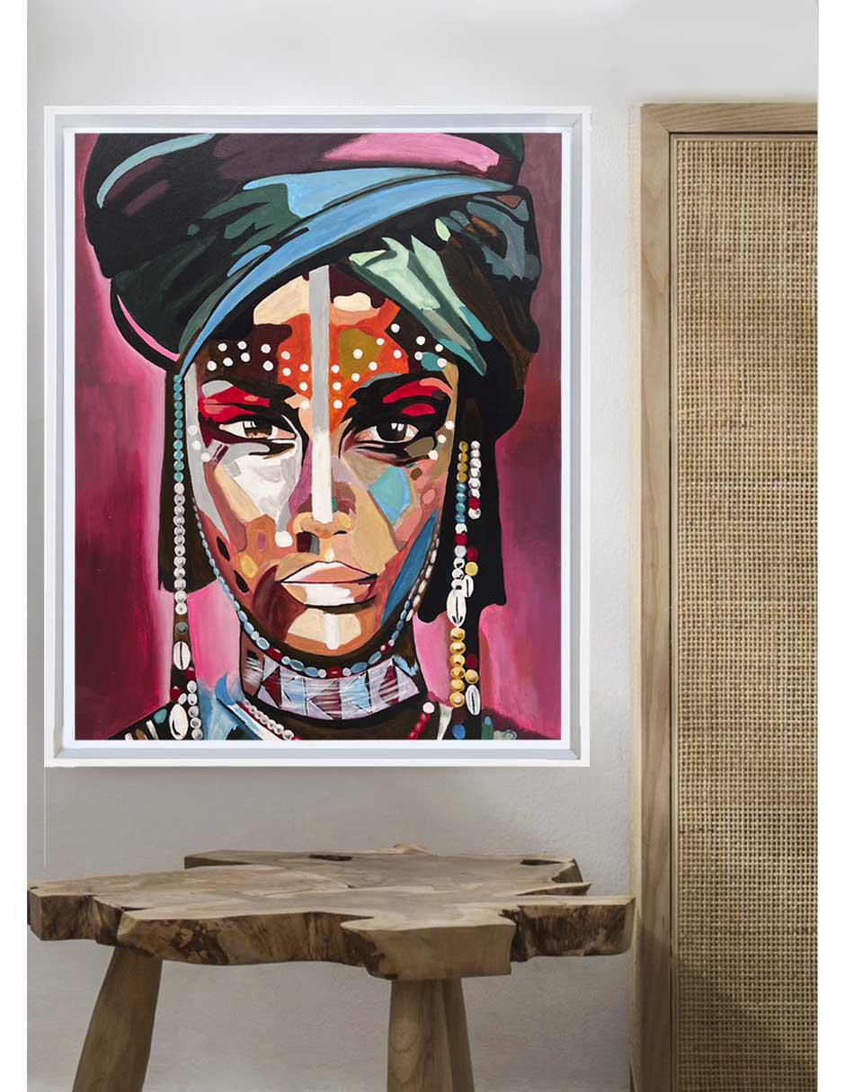 Pintura Aberash técnica mixta Africanas 2