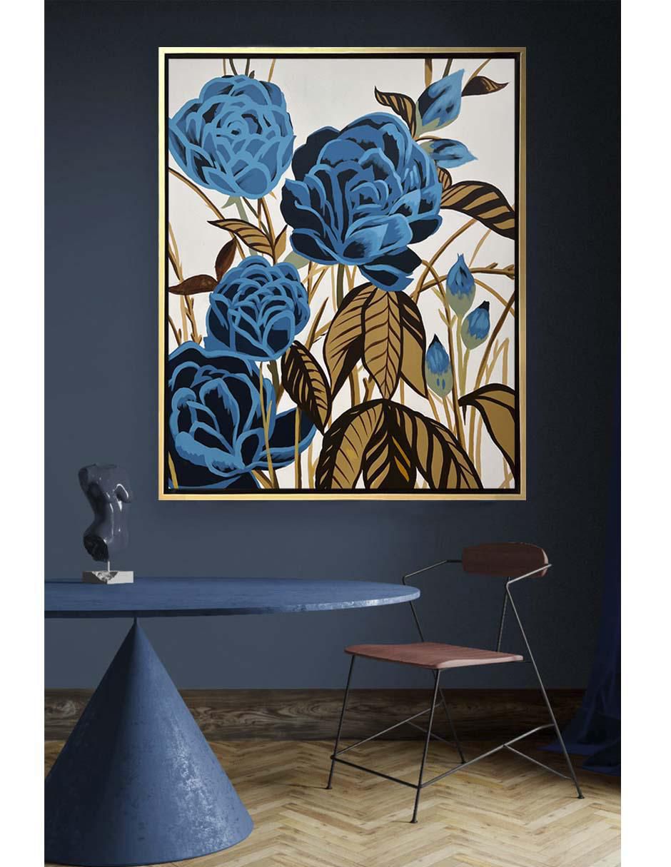 Pintura Blue Moon técnica acrílico 3