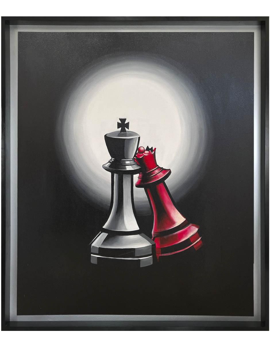 Pintura Ajedrez técnica acrílico
