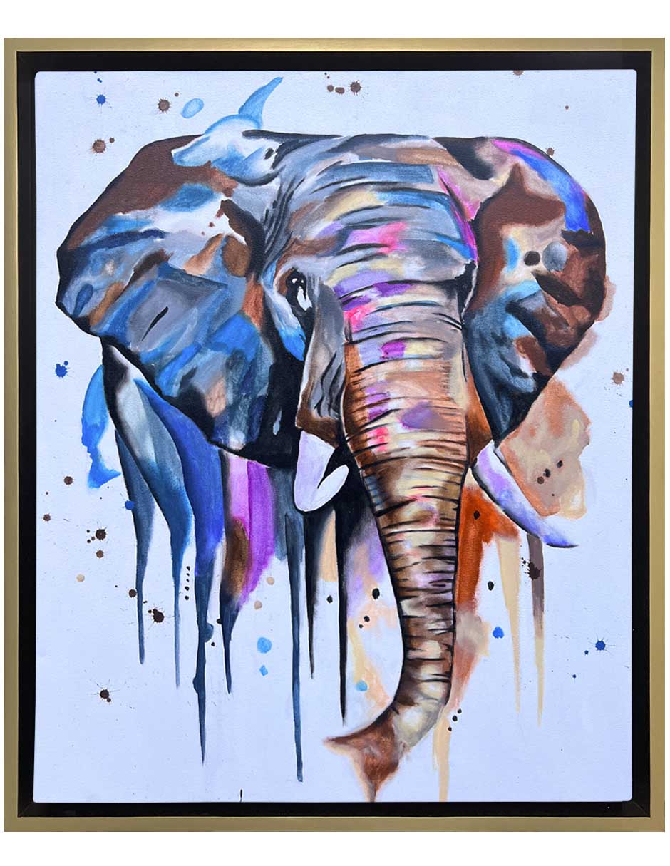 Pintura Dream Elephant 2.0 técnica acrílico Animalart
