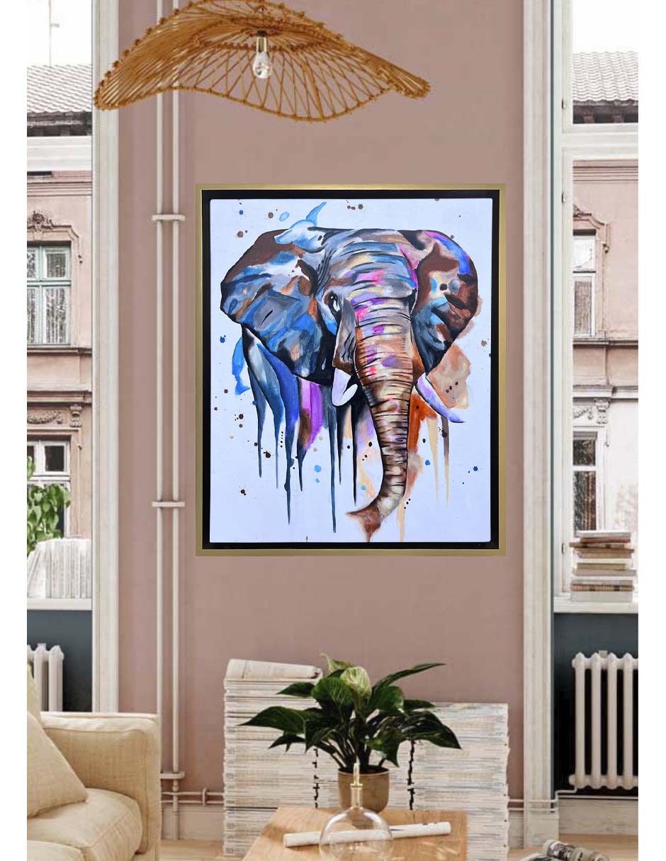 Pintura Dream Elephant 2.0 técnica acrílico Animalart 3