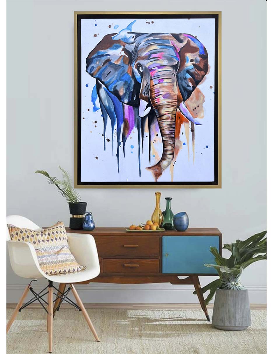 Pintura Dream Elephant 2.0 técnica acrílico Animalart 4