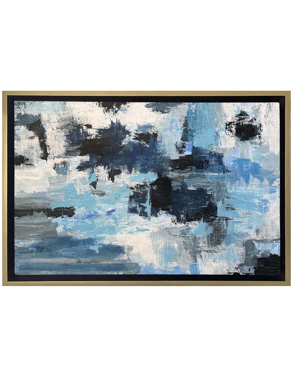 Pintura Azul técnica mixta Abstractos