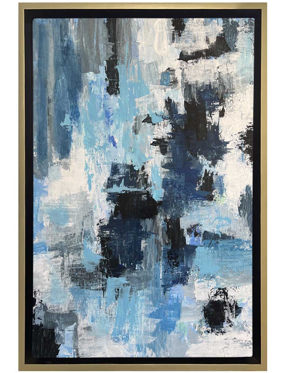 Pintura Azul técnica mixta Abstractos 2
