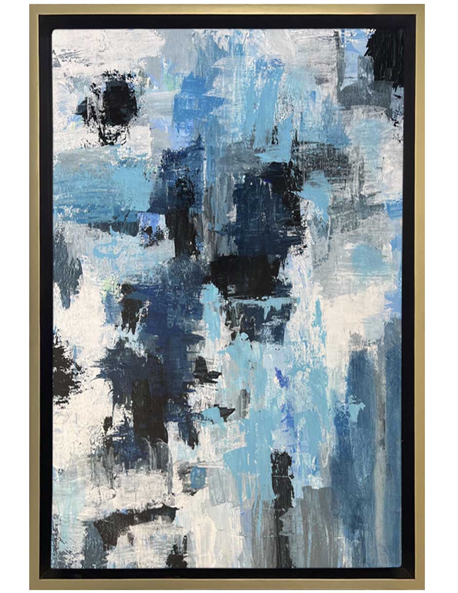 Pintura Azul técnica mixta Abstractos 4