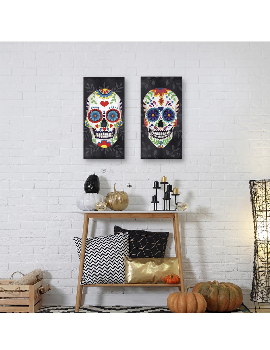 Pintura Calavera de Azucar técnica mixta 2