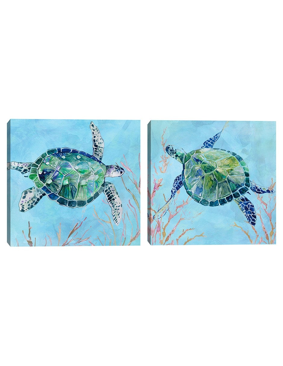 Pintura Tortuga Marina I técnica mixta