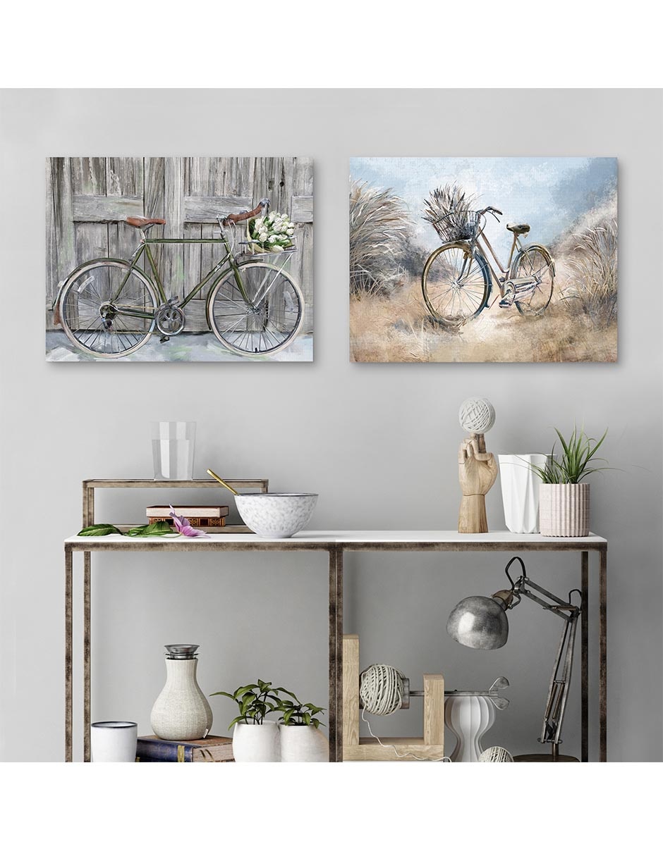 Pintura Bicicleta de Granja técnica mixta 2