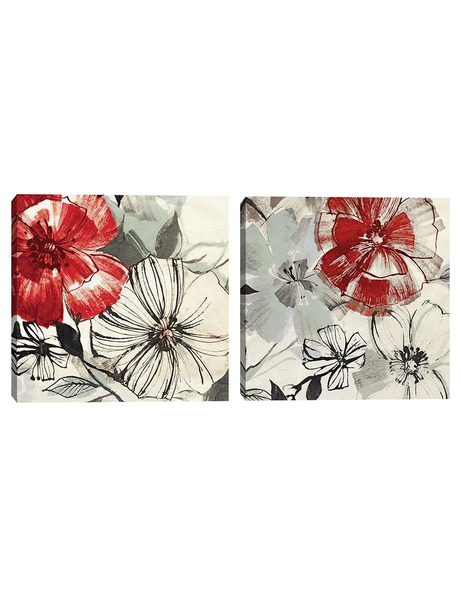 Pintura Gemas Rojas técnica mixta