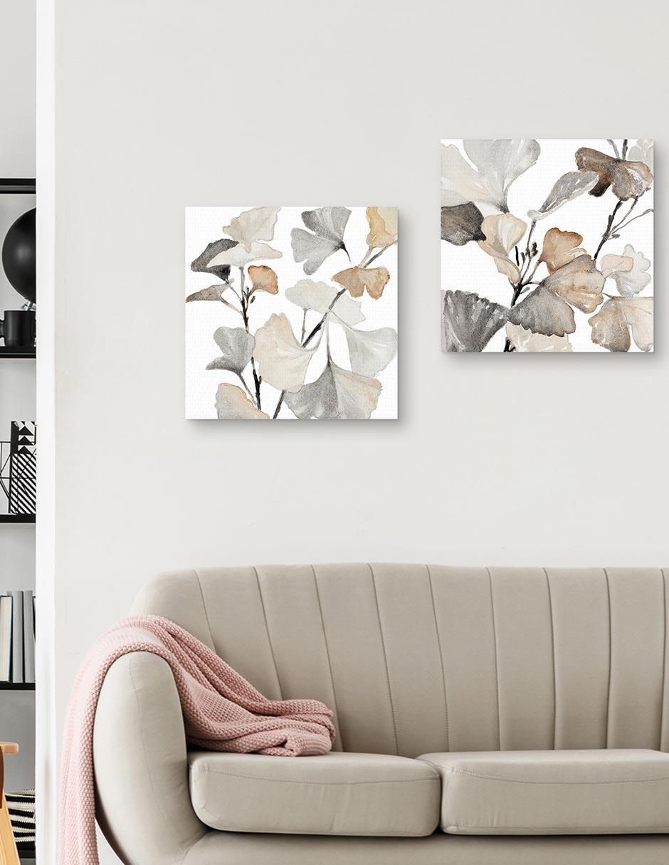 Pintura Tallos neutros de Ginko I técnica mixta 3